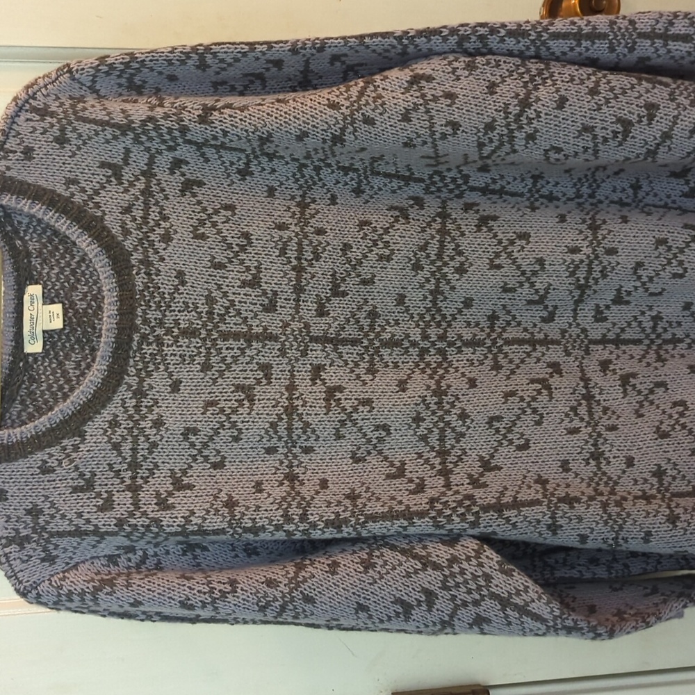 Periwinkle and gray Coldwater Creek sweater 2x